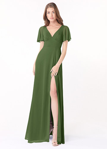 Bridesmaid olive clearance green dresses