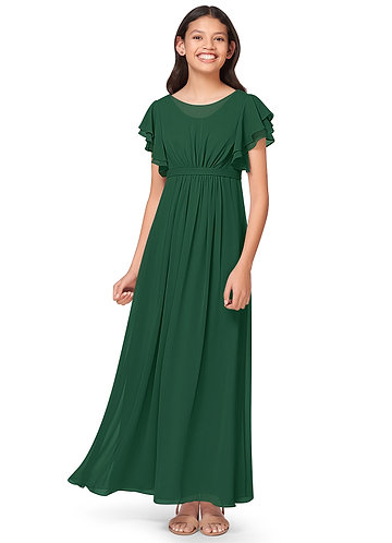 dark green junior bridesmaid dresses