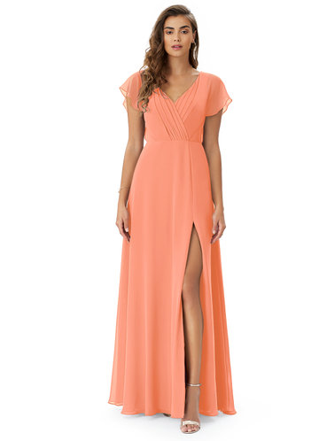 sunset orange bridesmaid dresses