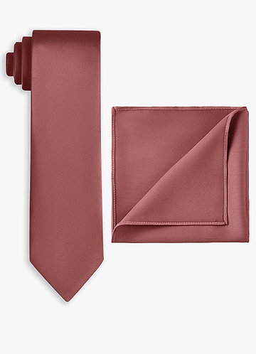 front Stretch Satin Wide Tie and Pocket Square Set
