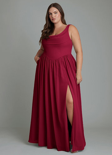 Burgundy Plus Size Bridesmaid Dresses