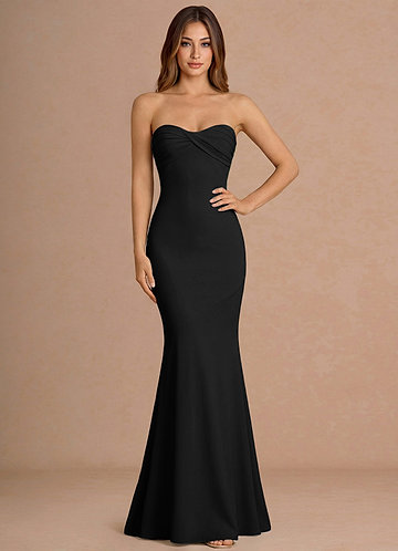 Black Strapless Gown | Azazie Black Strapless Gown | Azazie