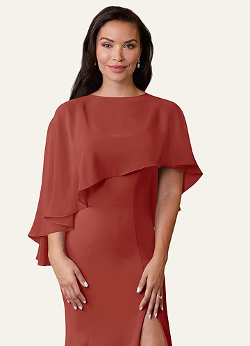 front Azazie Stola In Chiffon Di Colore Coordinato