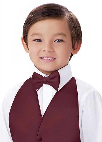 front Collezione Gentlemen Papillon da bambino pre-annodato in raso opaco