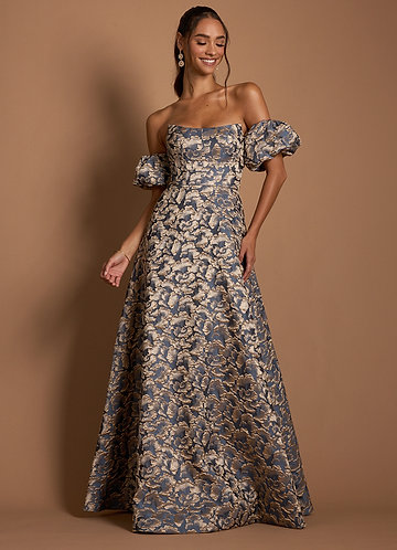 Belisse Gilded Navy Maxi Dress image1