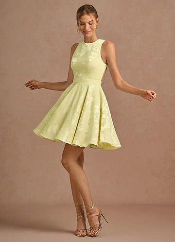 Leontine Butter Yellow Mini Dress image1
