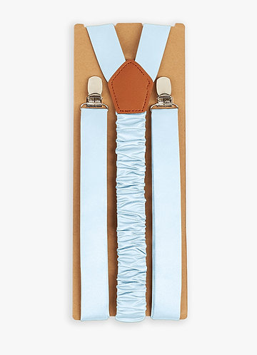 front Farblich passende Hosenträger aus mattem Satin