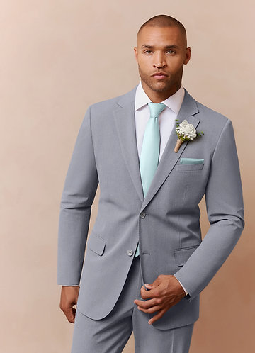 front Savile Grey Wool Blend Suit 0