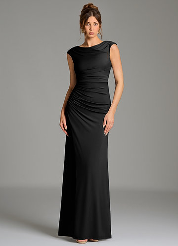semi formal dress for birthday Sleeveless Boatneck Midi Dress - Gradient Beads main image 1