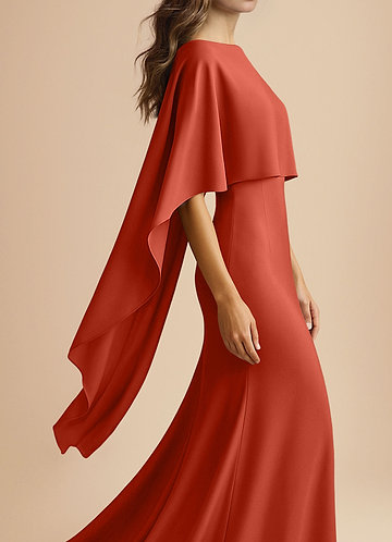 front Azazie Matching Color Stretch Satin Multiway Cape