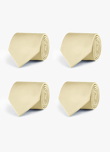 front Stretch Satin Matching Groomsmen Tie Set – 4 Pieces