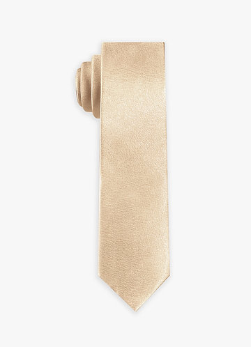 front 메탈릭 새틴 와이드 타이