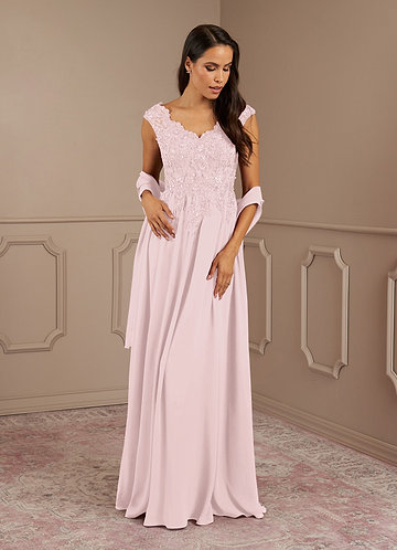 Pink mother of the bride dresses with on sale sleeves