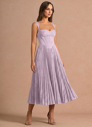 midi daily cocktail dress purple Oakleigh Blackberry Purple Cotton Lace-up Back Midi Dress