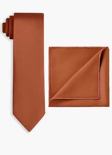 front Stretch Satin Wide Tie and Pocket Square Set