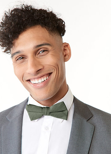 front Cotton Pre-Tied Bow Tie