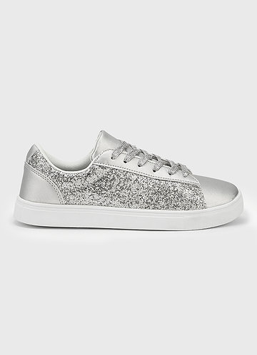 front Glitter Tennis Sneakers