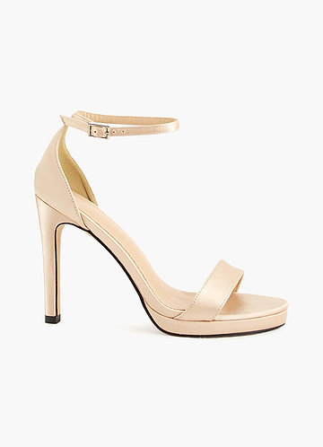 front Satijnen platform stilettohak