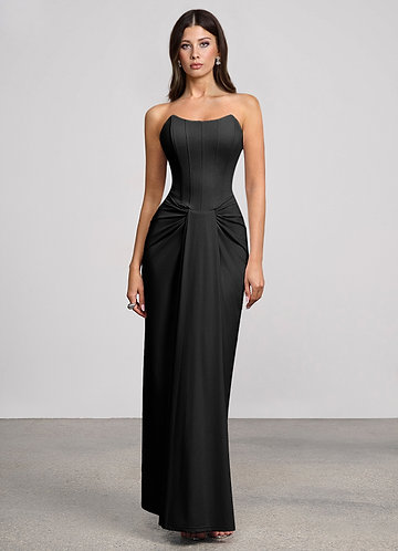 Robe Longue Noir Virelle image1