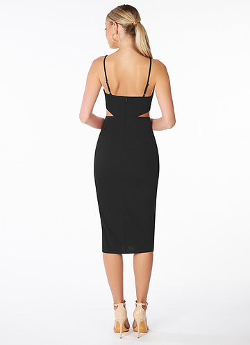 back_AZ Occasions Midi Stretch Crepe Dress with Side Cutouts and Slit