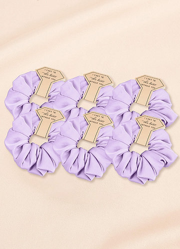 front Matching Color Bridesmaid Stretch Satin Over Size Scrunchie Set