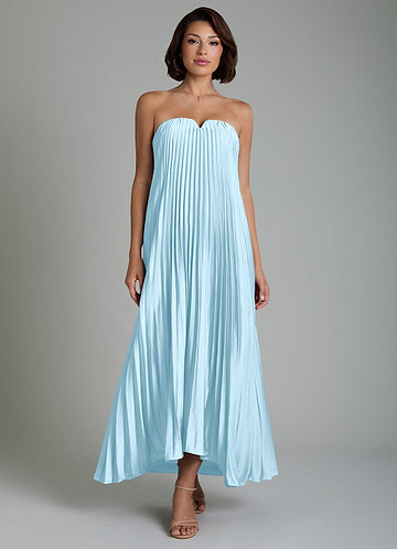 azazie sky blue bridesmaid dresses Asymmetrical Donna Karan Women's Long a mermaid skirt Size:XL /US 12 XX-Large-OOS