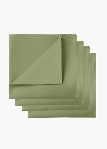 front Matte Satin Pocket Square Set – 4 Pieces