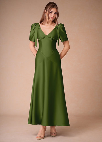 Rosaline Olive Green Maxi Dress image1