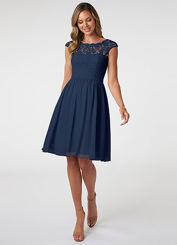 Knee length hotsell navy dresses