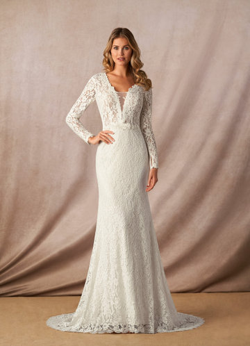 Mermaid Bridal Wedding Gowns Cream Sleeves Wedding Dress H063  China Wedding  Gown and Wedding Dress price  MadeinChinacom