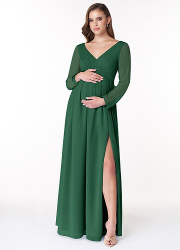 Dark green clearance maternity bridesmaid dress