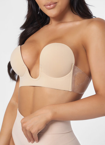 front_Strapless Backless Plunge Bra