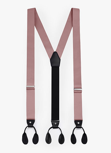 front Matte Satin Button-End Tuxedo Suspenders