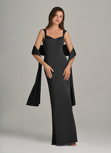 front Azazie Matching Color Stretch Satin Shawl