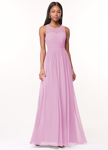cotton candy pink bridesmaid dress story Cotton Candy Pink Bridesmaid Dresses One Shoulder Sheath/Column Ruched Chiffon Bridesmaid Dresses with Slit