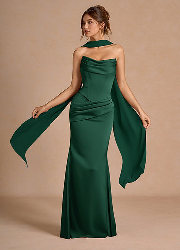 Sorrel Emerald Green Corset Two-Piece Sets image1