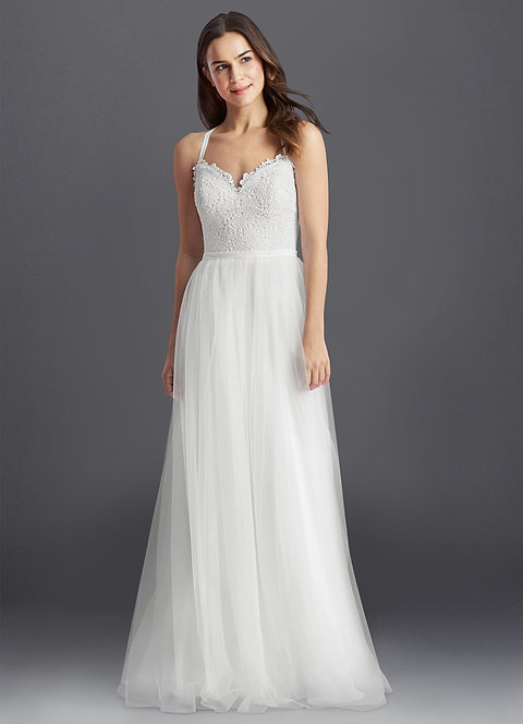 Azazie Addy BG  Wedding  Dress  Ivory Azazie