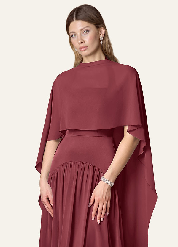 front Azazie Matching Color Chiffon Multiway Cape