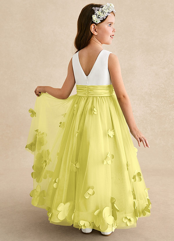 Vi Flower Girl Dresses Canary A-Line Sleeveless Tulle Dress image1