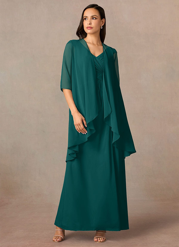 front Azazie Matching Color Olivia Chiffon Wrap