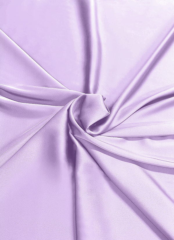 front Azazie Lilac Stretch Satin Fabric By the Yard