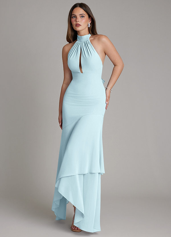 Azazie Magda Cloud Blue Chiffon Bridesmaid Dresses | Azazie