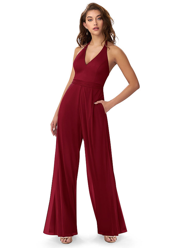 front Azazie Dua Jumpsuit