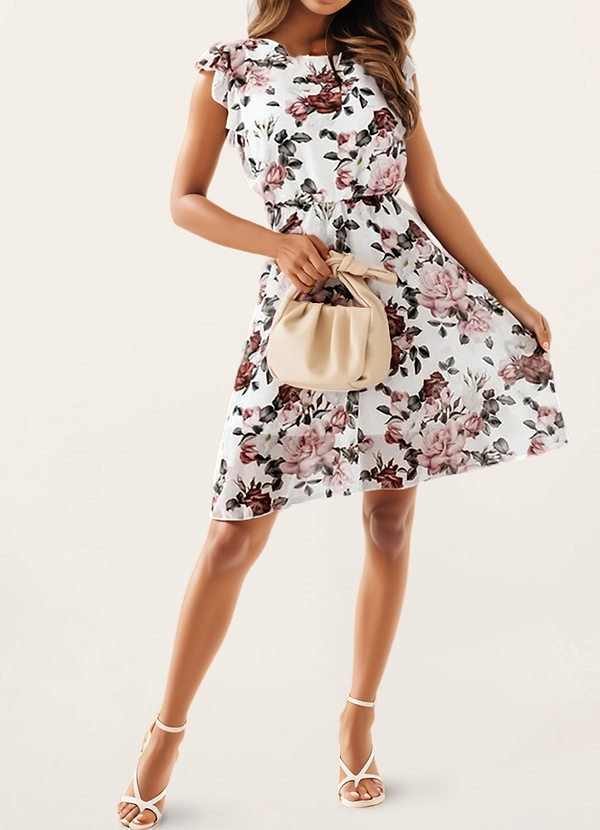 front Forever Precious Pink Floral Print Midi Dress