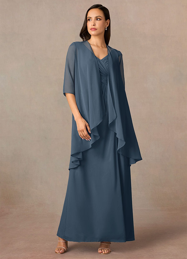 front Azazie Matching Color Olivia Chiffon Wrap