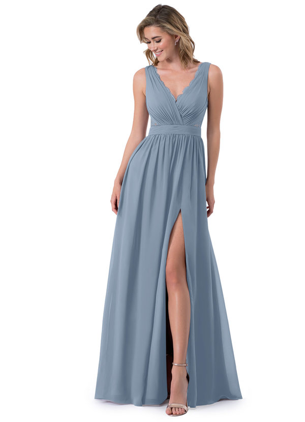Dusty Blue Azazie Kehlani Bridesmaid Dresses | Azazie