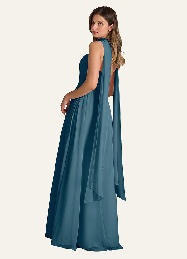 front Azazie Matching Color Chiffon Scarf