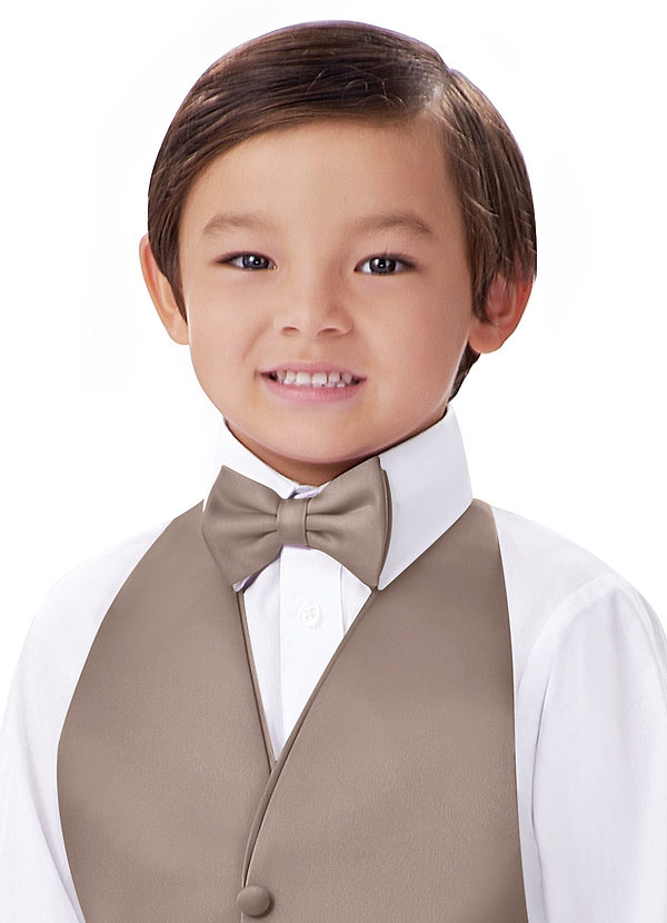 front Collezione Gentlemen Papillon da bambino pre-annodato in raso opaco