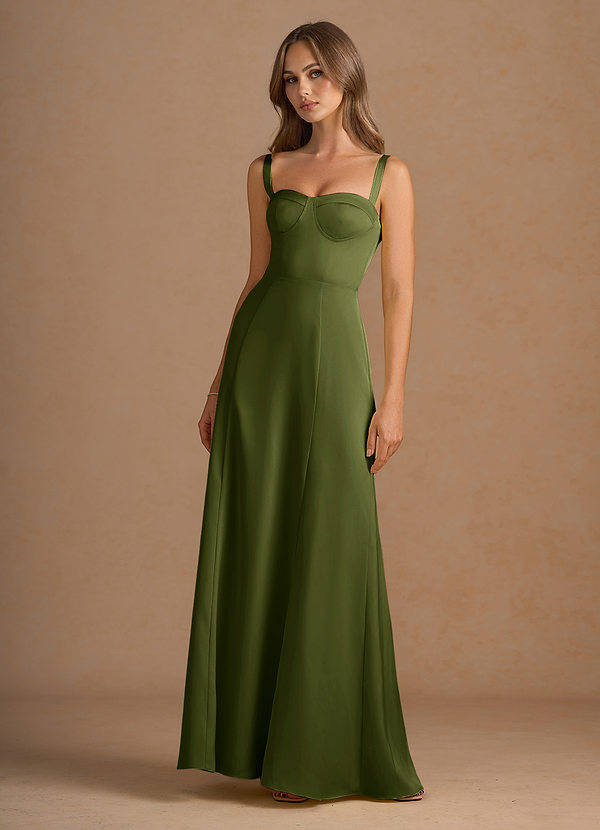 Amaris Olive Green Maxi Dress image1