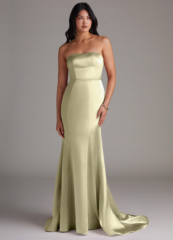 One Shoulder Slim Fairy Aura Light Gauze Bridesmaid Dress main image 0